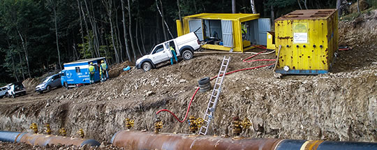 Stress-test in the section 9 in Krušné hory (in the Ore Mountains)